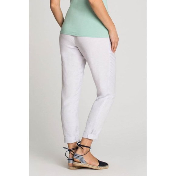 Nic + Zoe - Everyday Linen Pant - Smoke - 12 - Picture 3 of 4